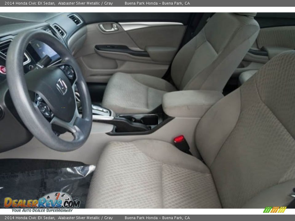 2014 Honda Civic EX Sedan Alabaster Silver Metallic / Gray Photo #3