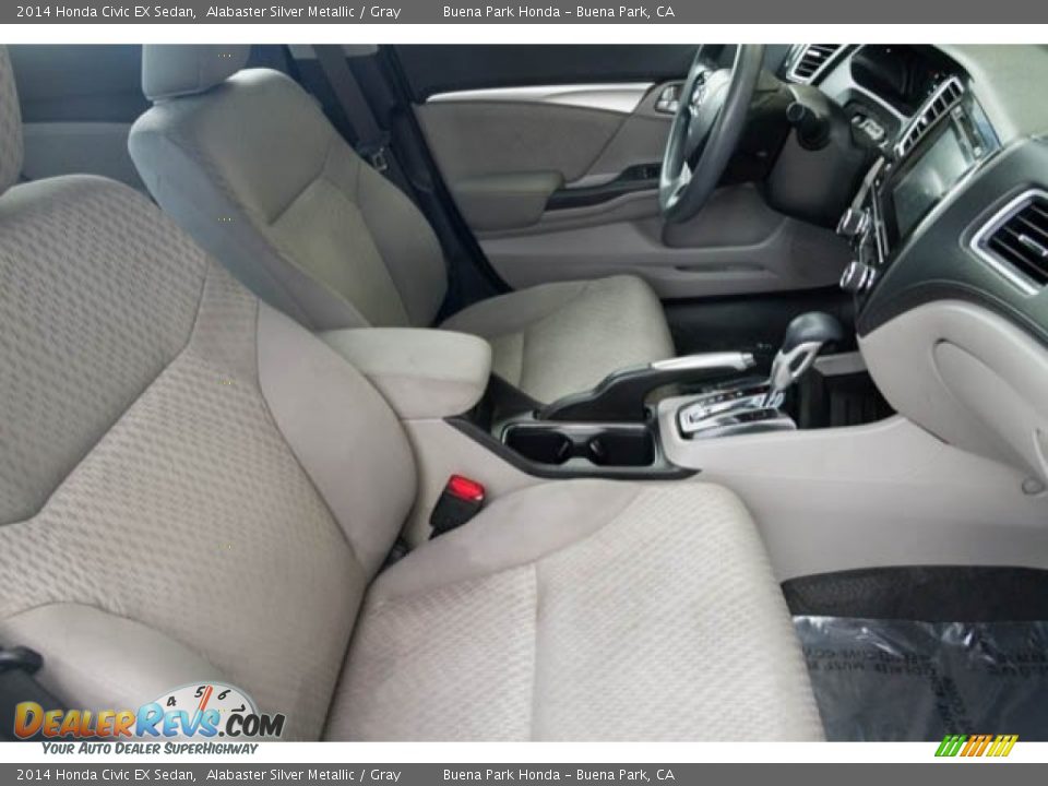 2014 Honda Civic EX Sedan Alabaster Silver Metallic / Gray Photo #17