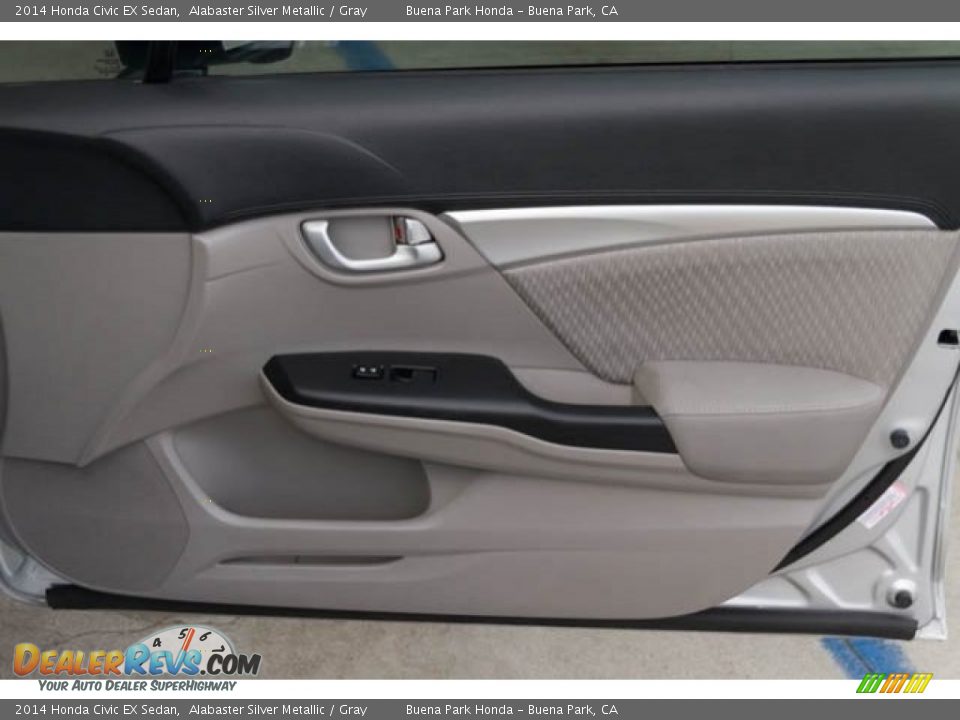 2014 Honda Civic EX Sedan Alabaster Silver Metallic / Gray Photo #26