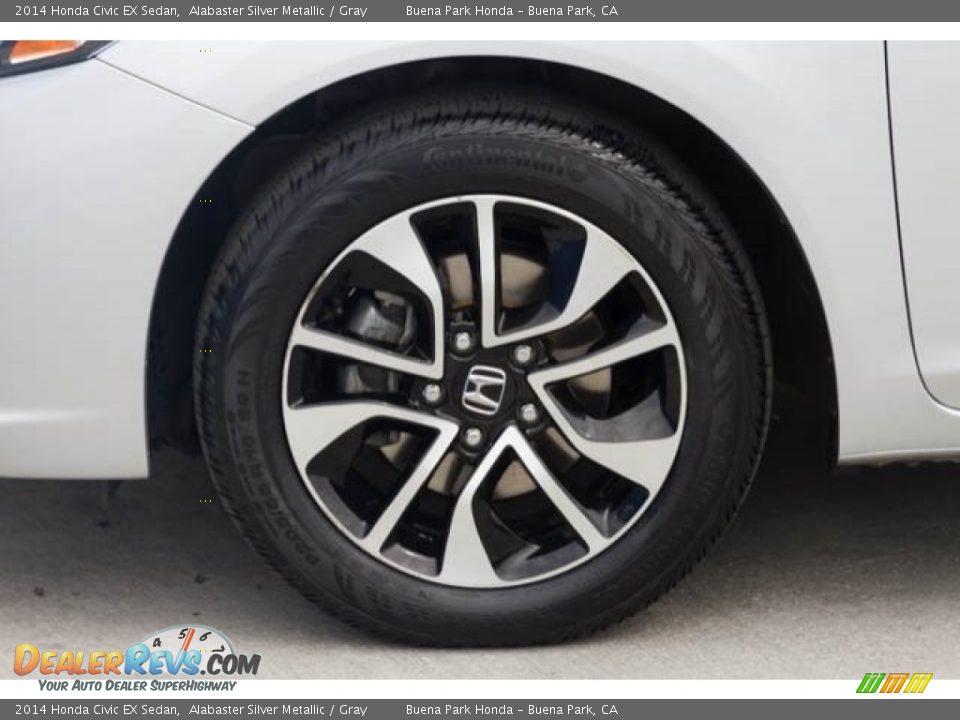 2014 Honda Civic EX Sedan Alabaster Silver Metallic / Gray Photo #28