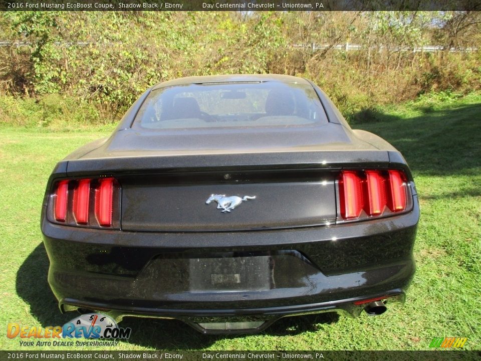 2016 Ford Mustang EcoBoost Coupe Shadow Black / Ebony Photo #3