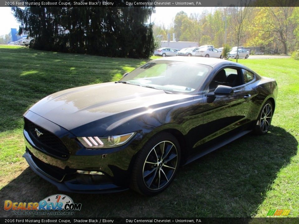 2016 Ford Mustang EcoBoost Coupe Shadow Black / Ebony Photo #17