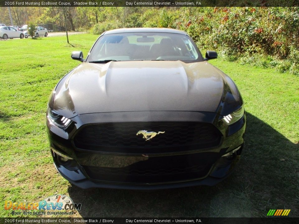 2016 Ford Mustang EcoBoost Coupe Shadow Black / Ebony Photo #18