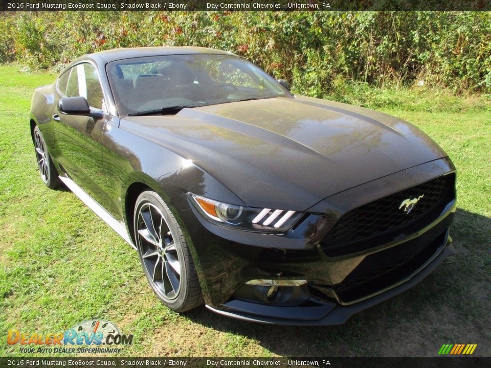 2016 Ford Mustang EcoBoost Coupe Shadow Black / Ebony Photo #19