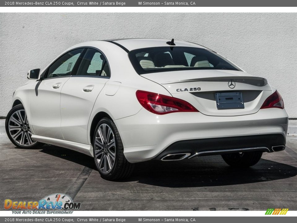 2018 Mercedes-Benz CLA 250 Coupe Cirrus White / Sahara Beige Photo #3