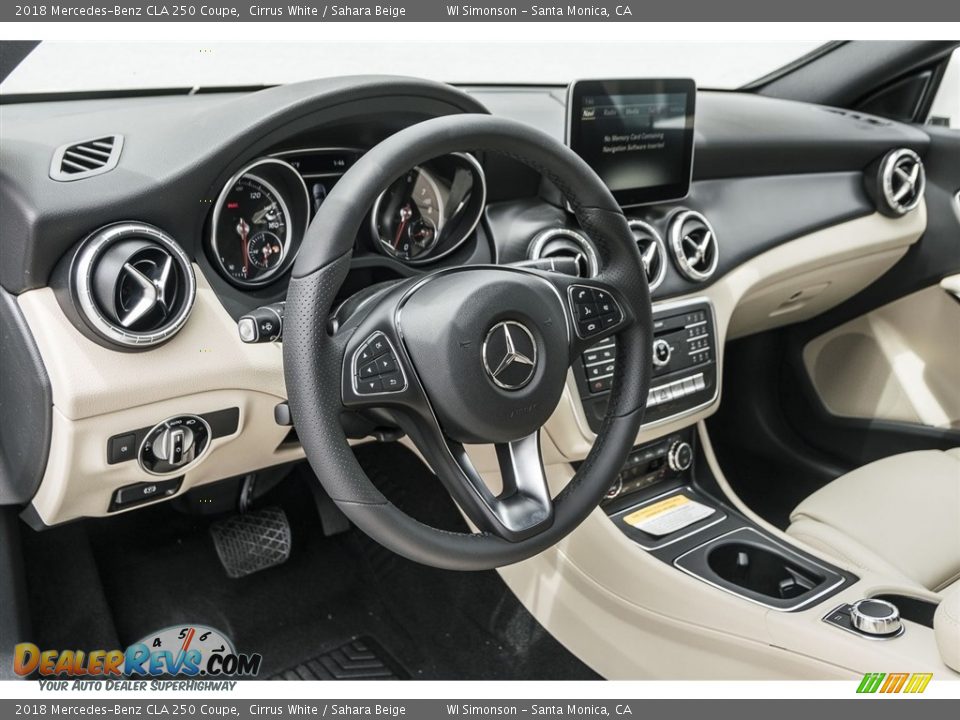 2018 Mercedes-Benz CLA 250 Coupe Cirrus White / Sahara Beige Photo #5