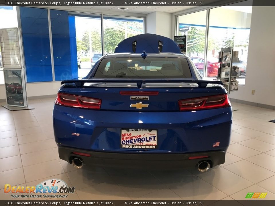 2018 Chevrolet Camaro SS Coupe Hyper Blue Metallic / Jet Black Photo #3