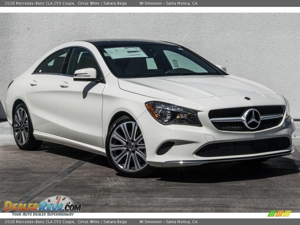 2018 Mercedes-Benz CLA 250 Coupe Cirrus White / Sahara Beige Photo #11