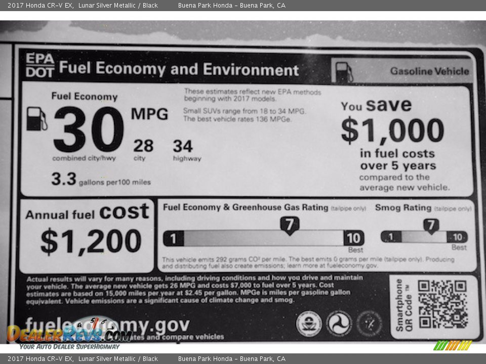 2017 Honda CR-V EX Lunar Silver Metallic / Black Photo #20