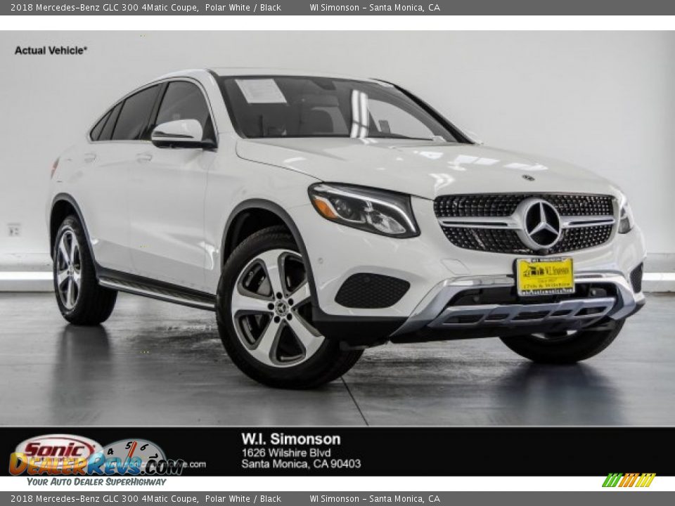 2018 Mercedes-Benz GLC 300 4Matic Coupe Polar White / Black Photo #1