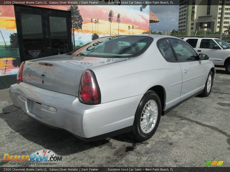 2000 Chevrolet Monte Carlo LS Galaxy Silver Metallic / Dark Pewter Photo #8