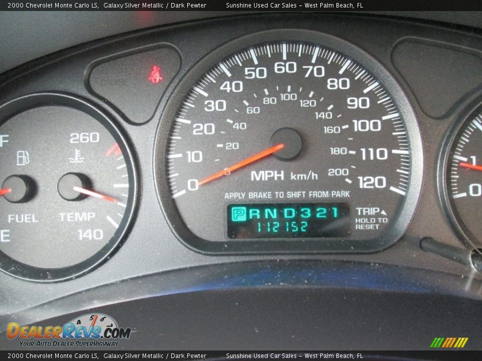 2000 Chevrolet Monte Carlo LS Galaxy Silver Metallic / Dark Pewter Photo #20