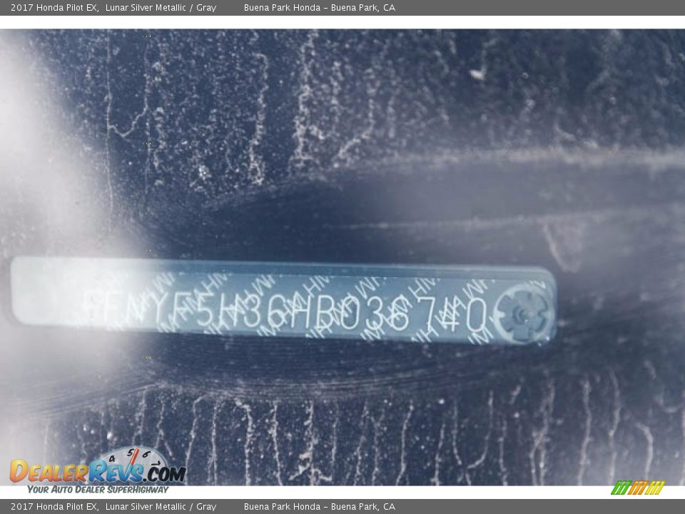 2017 Honda Pilot EX Lunar Silver Metallic / Gray Photo #19
