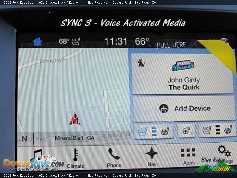 2018 Ford Edge Sport AWD Shadow Black / Ebony Photo #22