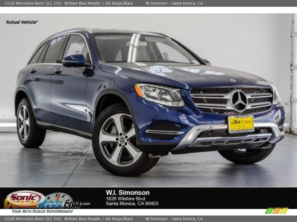 2018 Mercedes-Benz GLC 300 Brilliant Blue Metallic / Silk Beige/Black Photo #1
