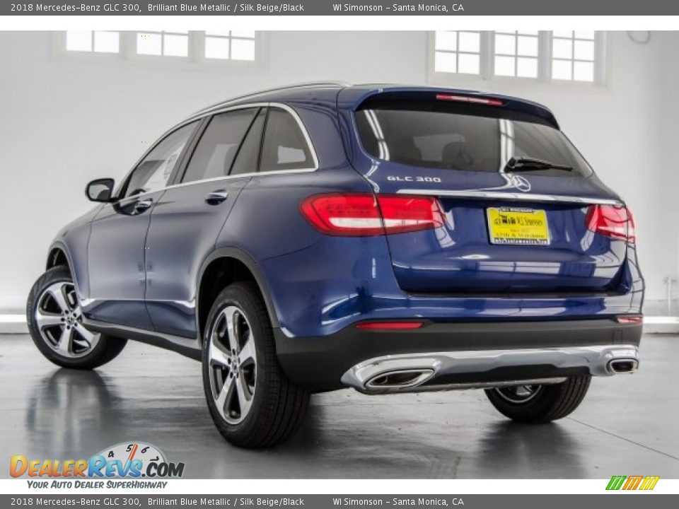 2018 Mercedes-Benz GLC 300 Brilliant Blue Metallic / Silk Beige/Black Photo #3