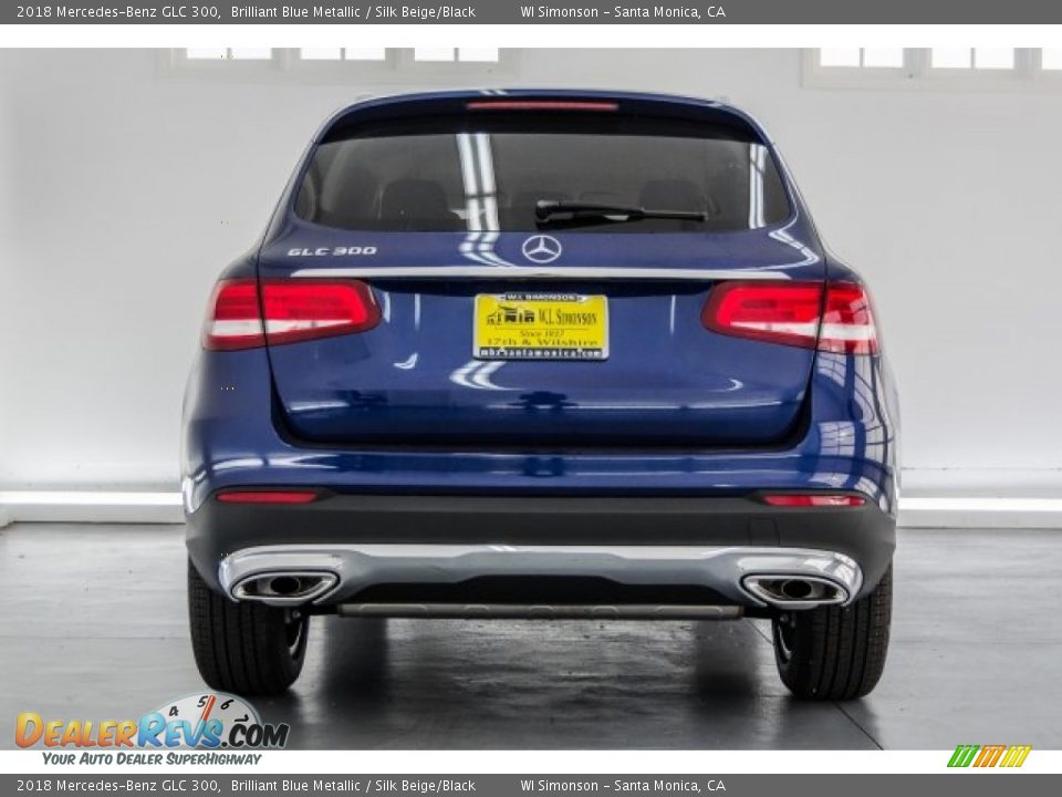 2018 Mercedes-Benz GLC 300 Brilliant Blue Metallic / Silk Beige/Black Photo #4