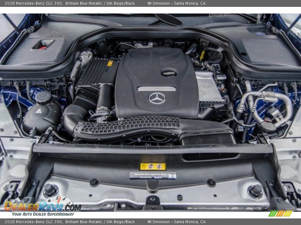2018 Mercedes-Benz GLC 300 Brilliant Blue Metallic / Silk Beige/Black Photo #8