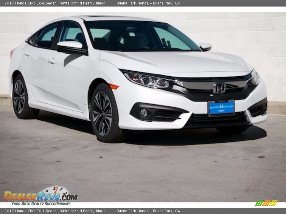 2017 Honda Civic EX-L Sedan White Orchid Pearl / Black Photo #1