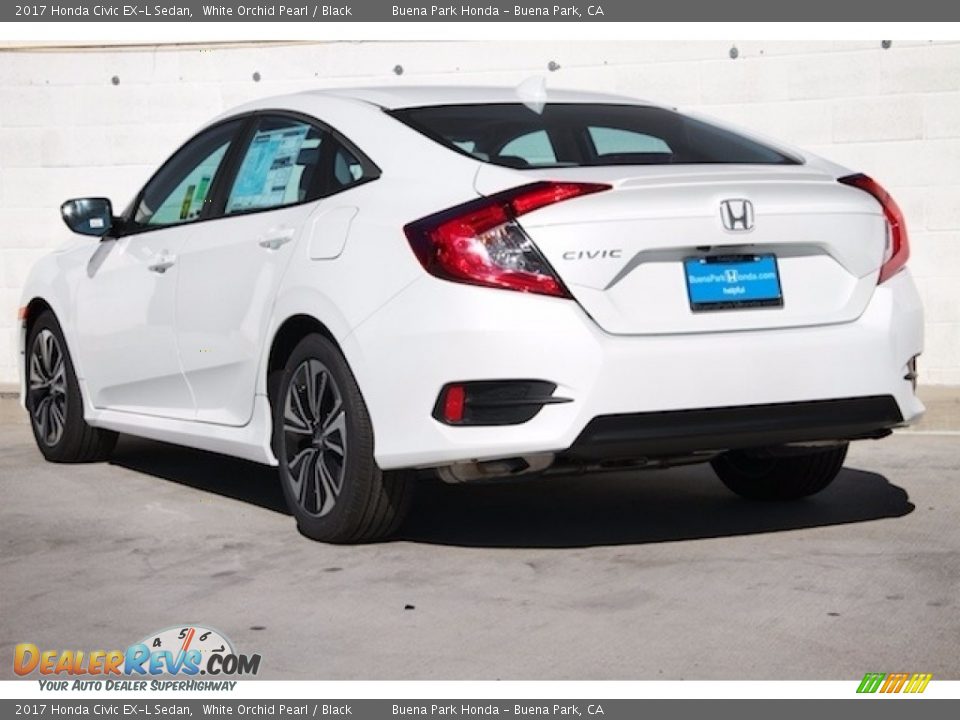 2017 Honda Civic EX-L Sedan White Orchid Pearl / Black Photo #2