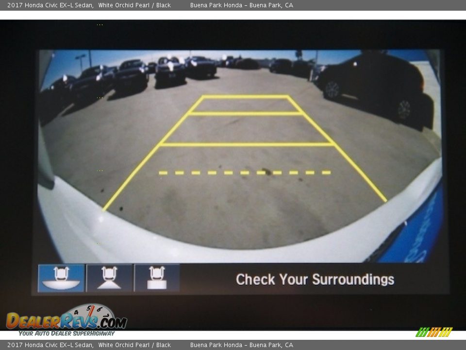 2017 Honda Civic EX-L Sedan White Orchid Pearl / Black Photo #6