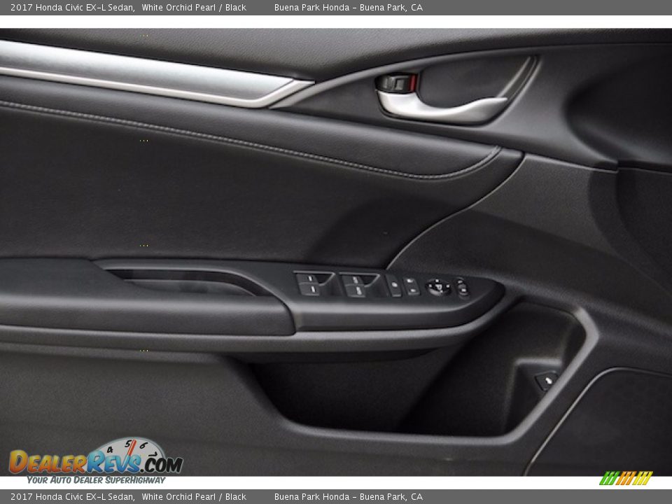 2017 Honda Civic EX-L Sedan White Orchid Pearl / Black Photo #8