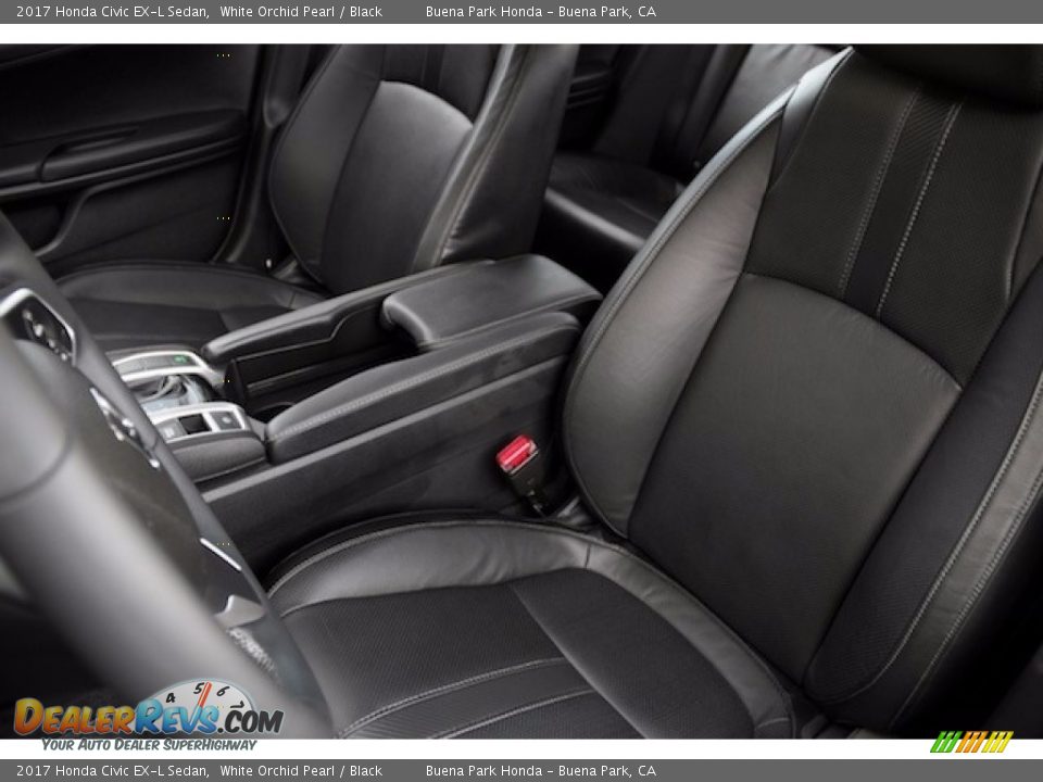 2017 Honda Civic EX-L Sedan White Orchid Pearl / Black Photo #11