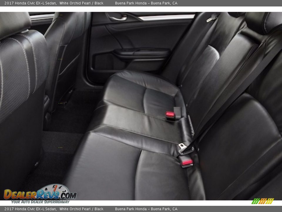 2017 Honda Civic EX-L Sedan White Orchid Pearl / Black Photo #12