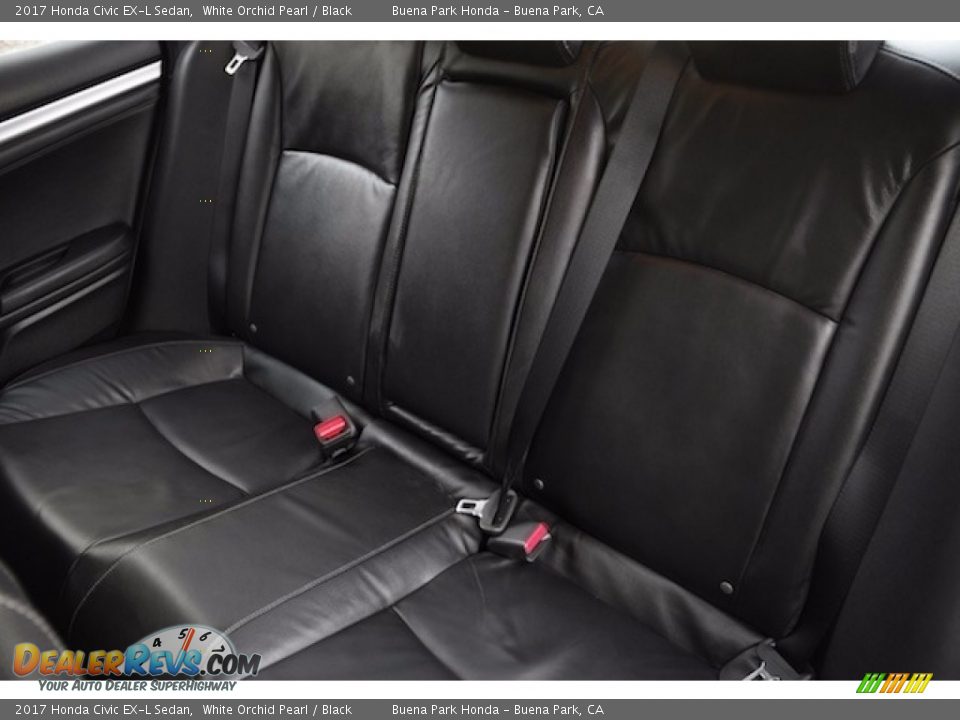 2017 Honda Civic EX-L Sedan White Orchid Pearl / Black Photo #15