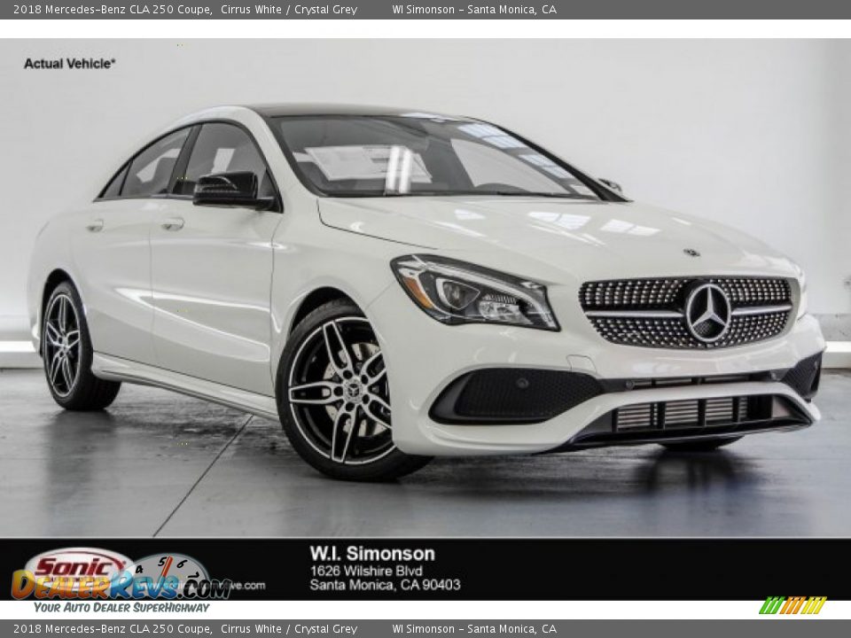 2018 Mercedes-Benz CLA 250 Coupe Cirrus White / Crystal Grey Photo #1