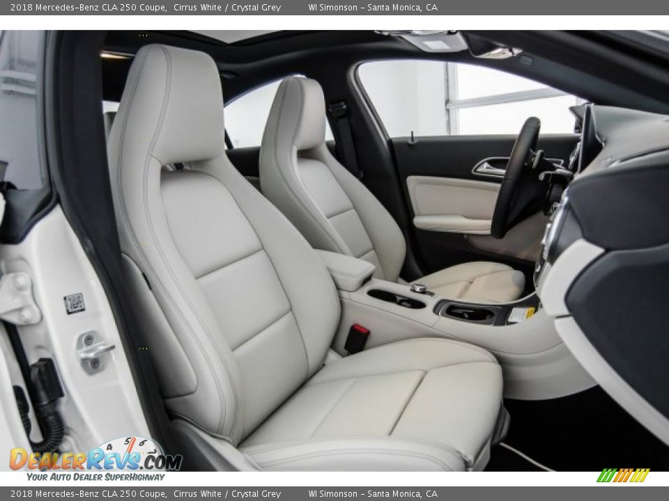 2018 Mercedes-Benz CLA 250 Coupe Cirrus White / Crystal Grey Photo #2