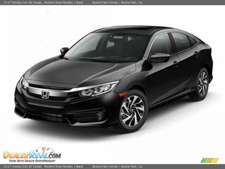 2017 Honda Civic EX Sedan Modern Steel Metallic / Black Photo #19