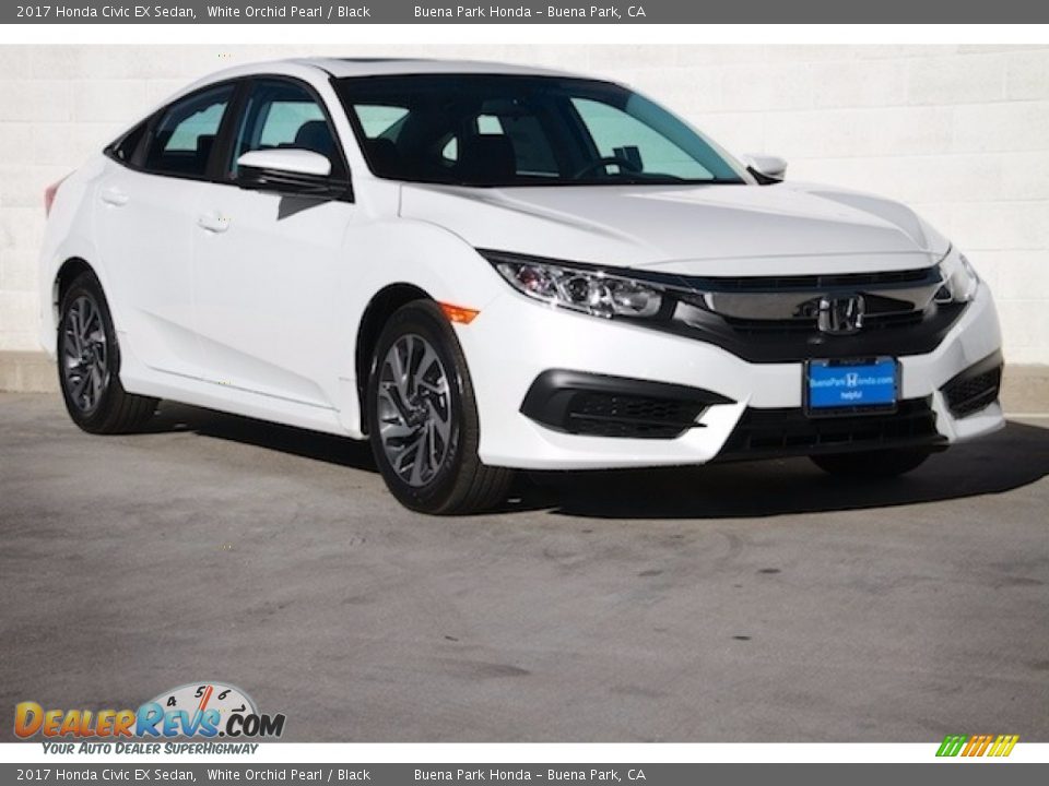 2017 Honda Civic EX Sedan White Orchid Pearl / Black Photo #1