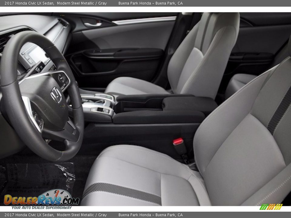 2017 Honda Civic LX Sedan Modern Steel Metallic / Gray Photo #8