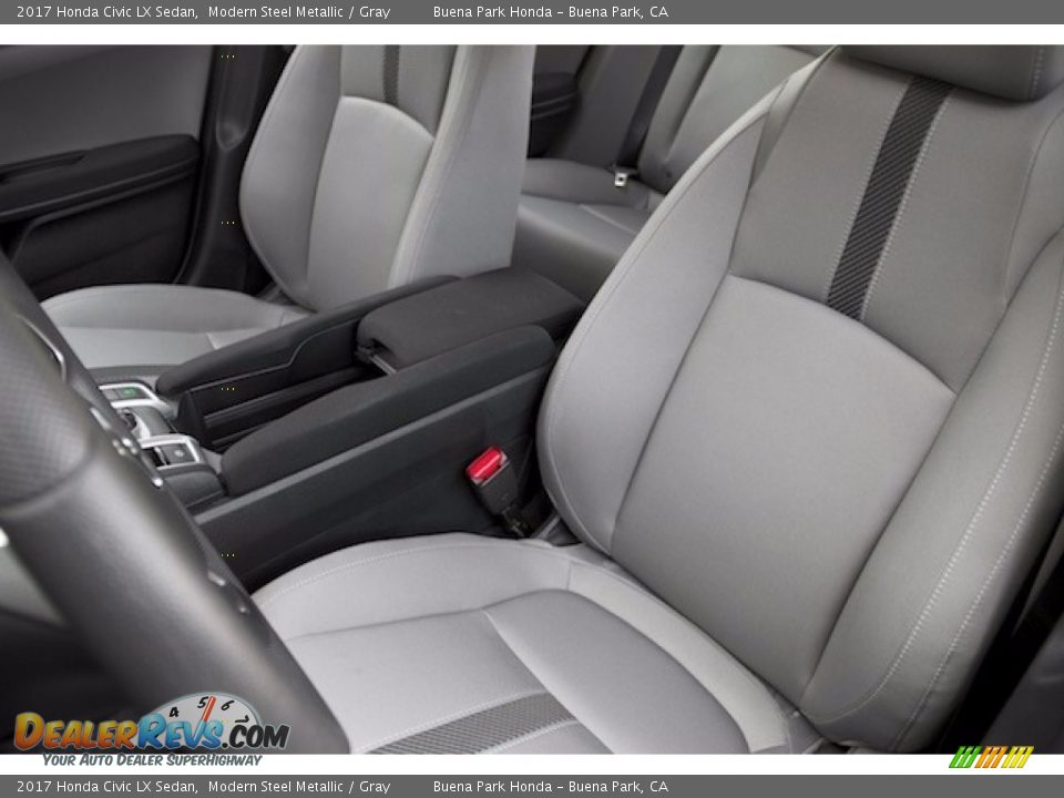 2017 Honda Civic LX Sedan Modern Steel Metallic / Gray Photo #10