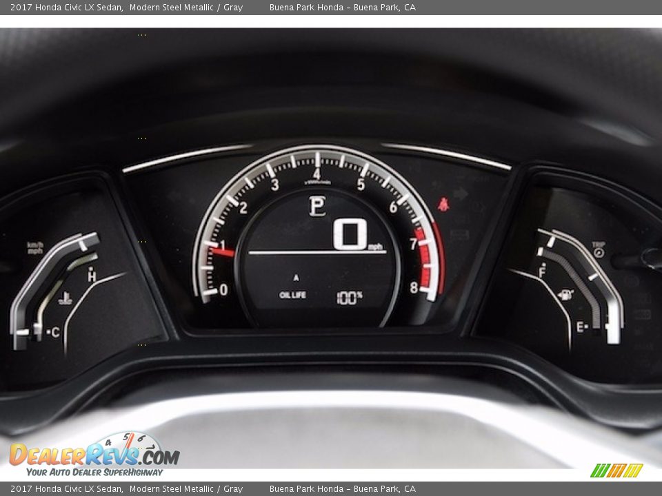 2017 Honda Civic LX Sedan Modern Steel Metallic / Gray Photo #15