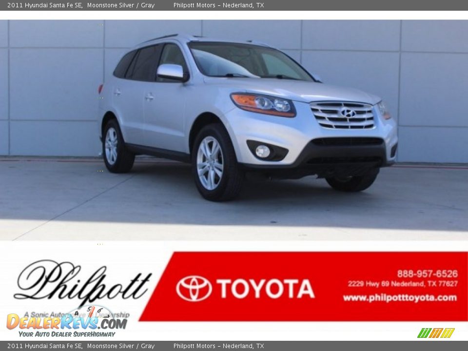 2011 Hyundai Santa Fe SE Moonstone Silver / Gray Photo #1