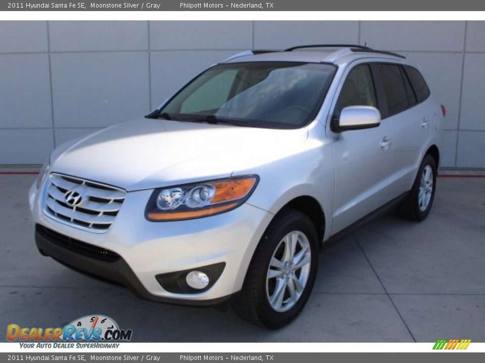 2011 Hyundai Santa Fe SE Moonstone Silver / Gray Photo #3