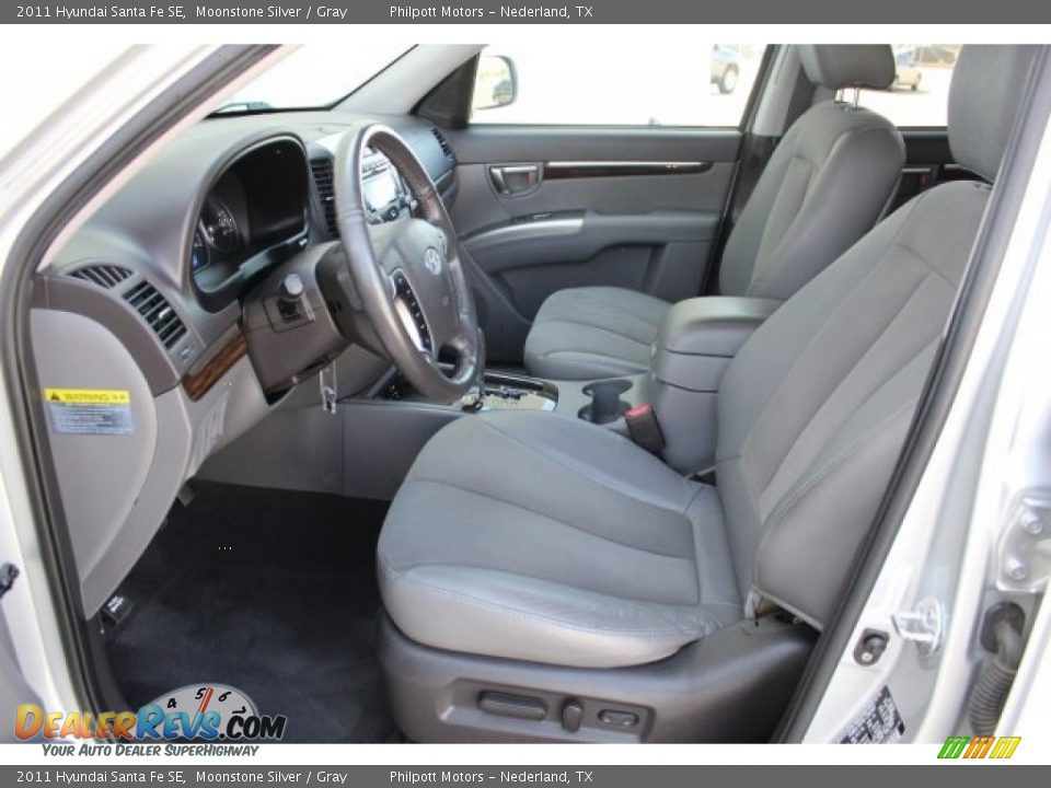 2011 Hyundai Santa Fe SE Moonstone Silver / Gray Photo #11