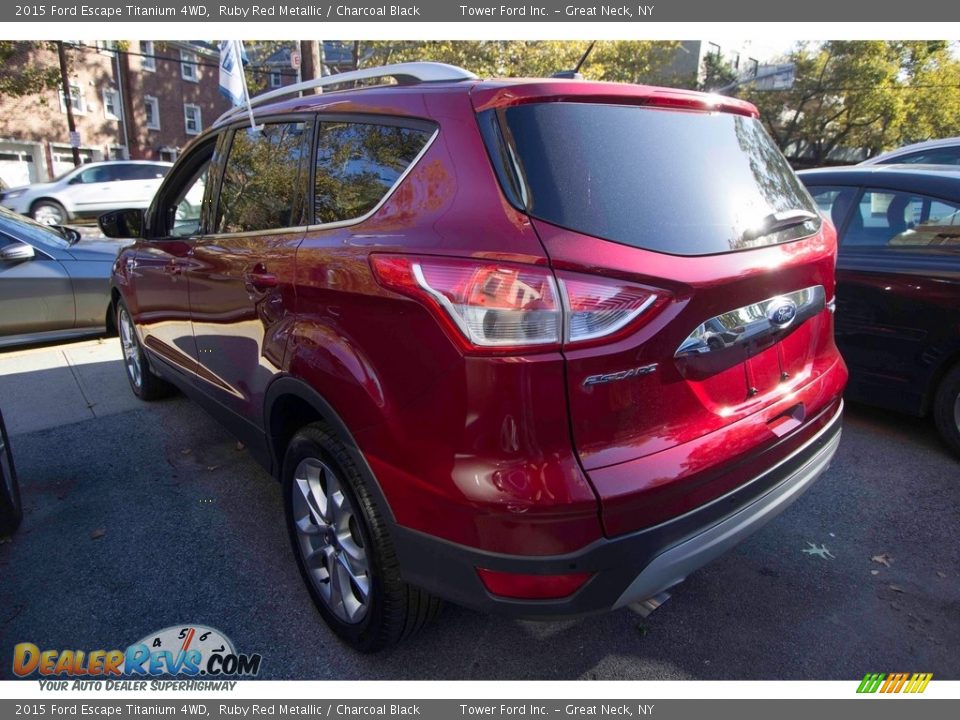 2015 Ford Escape Titanium 4WD Ruby Red Metallic / Charcoal Black Photo #4