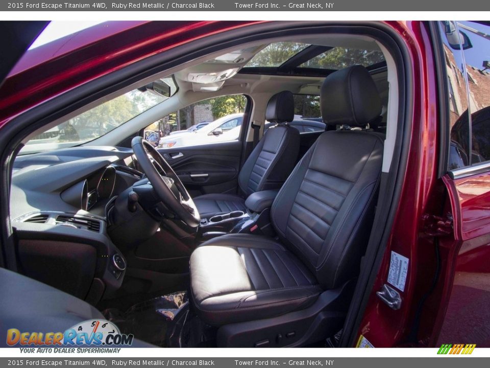 2015 Ford Escape Titanium 4WD Ruby Red Metallic / Charcoal Black Photo #10