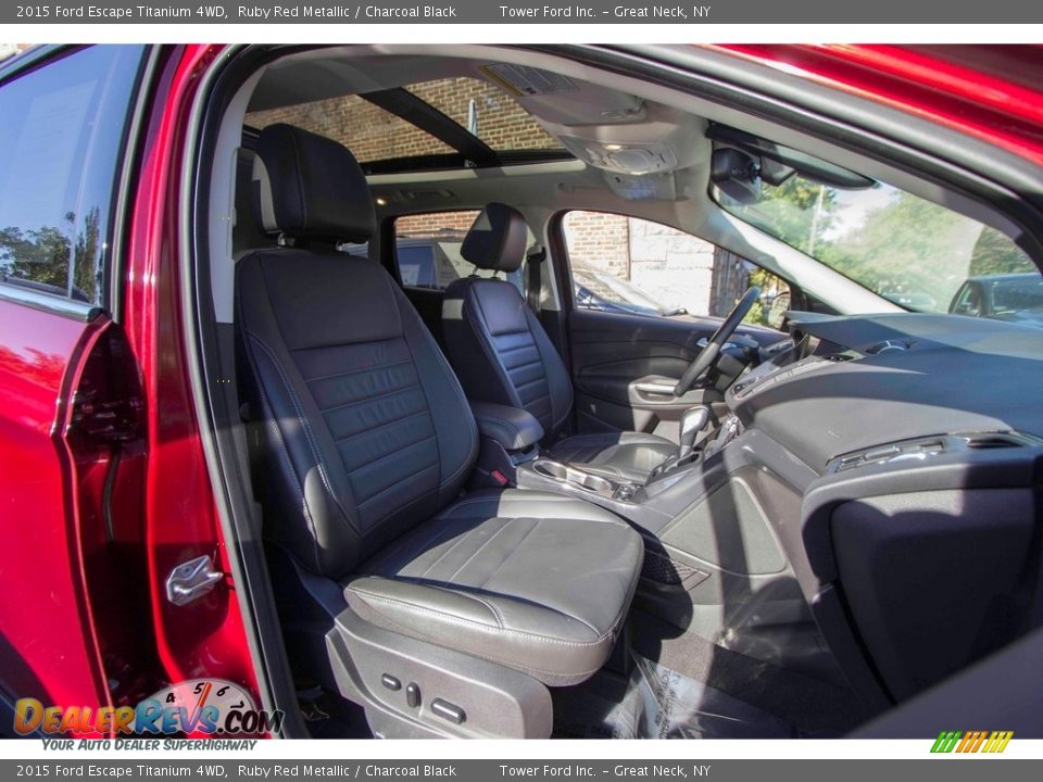 2015 Ford Escape Titanium 4WD Ruby Red Metallic / Charcoal Black Photo #28