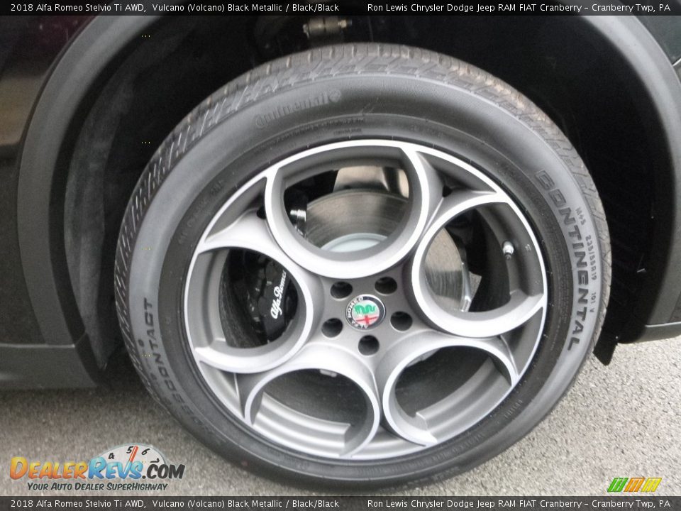 2018 Alfa Romeo Stelvio Ti AWD Vulcano (Volcano) Black Metallic / Black/Black Photo #13