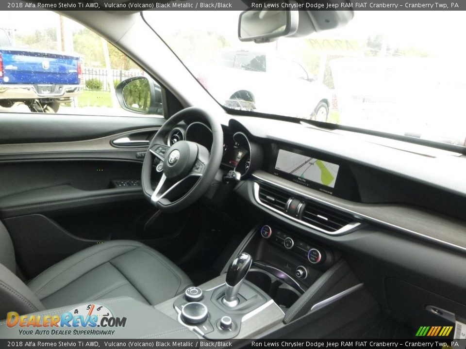 2018 Alfa Romeo Stelvio Ti AWD Vulcano (Volcano) Black Metallic / Black/Black Photo #15