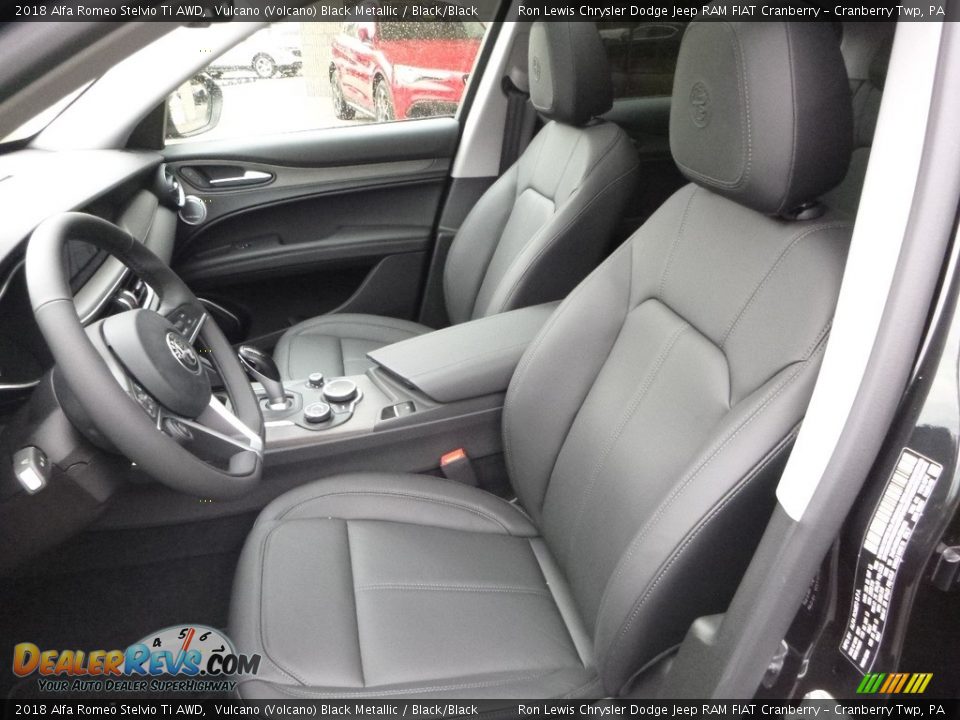 2018 Alfa Romeo Stelvio Ti AWD Vulcano (Volcano) Black Metallic / Black/Black Photo #20