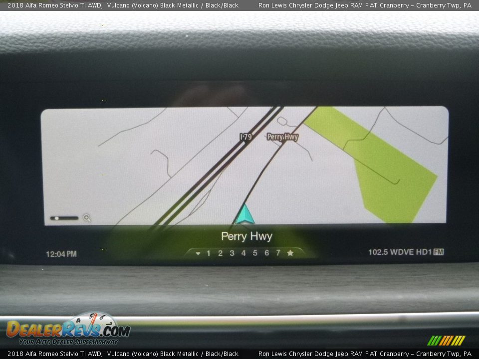 2018 Alfa Romeo Stelvio Ti AWD Vulcano (Volcano) Black Metallic / Black/Black Photo #23