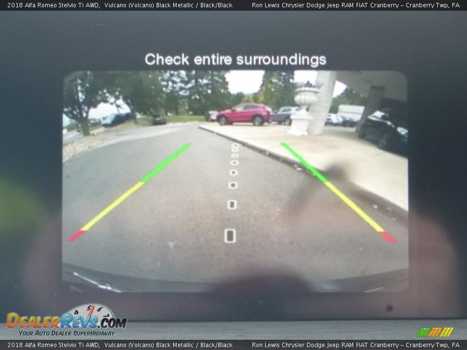 2018 Alfa Romeo Stelvio Ti AWD Vulcano (Volcano) Black Metallic / Black/Black Photo #25