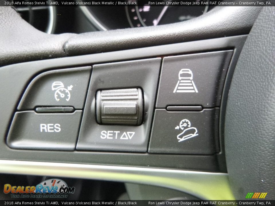 2018 Alfa Romeo Stelvio Ti AWD Vulcano (Volcano) Black Metallic / Black/Black Photo #28