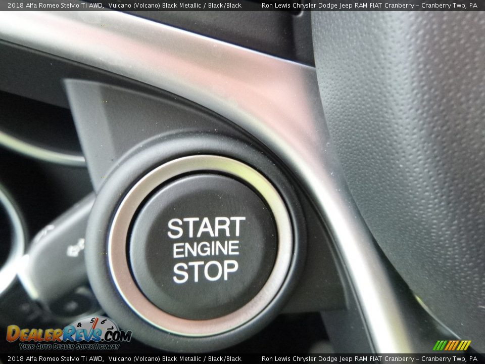 2018 Alfa Romeo Stelvio Ti AWD Vulcano (Volcano) Black Metallic / Black/Black Photo #29