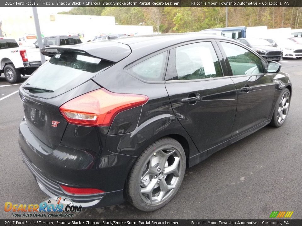 2017 Ford Focus ST Hatch Shadow Black / Charcoal Black/Smoke Storm Partial Recaro Leather Photo #2
